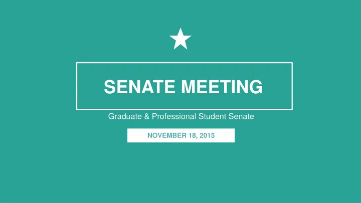 senate meeting