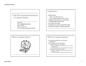 CSC209 Fall 2001    Office hours: