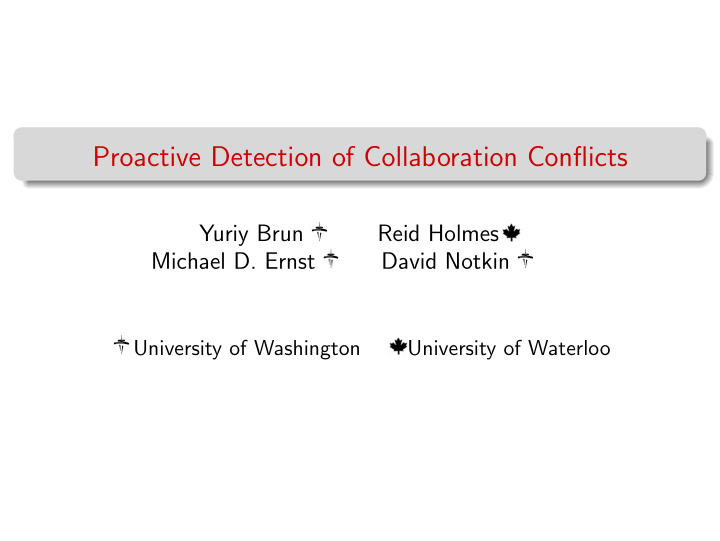 proactive detection of collaboration conflicts