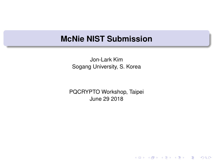 mcnie nist submission