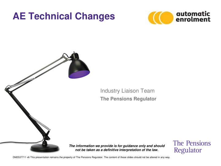 ae technical changes