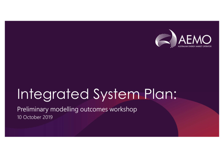 integrated system plan