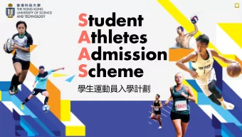 Student  Athletes  Admission  Scheme    HKUST Student Athletes Admission