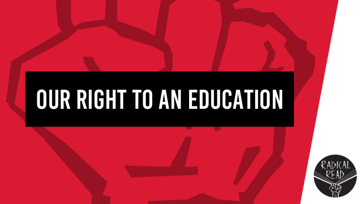 our right to an education learning objectives