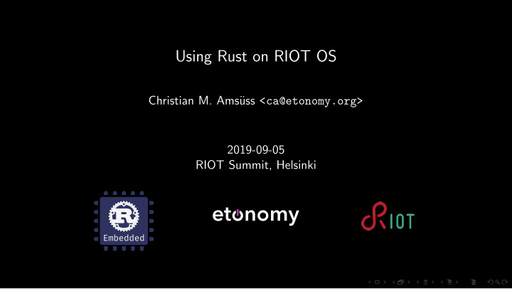 using rust on riot os