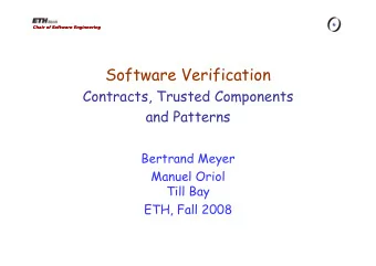 Today &amp; next lecture  Aims of the course  Introduction to issues of software quality  Axiomatic