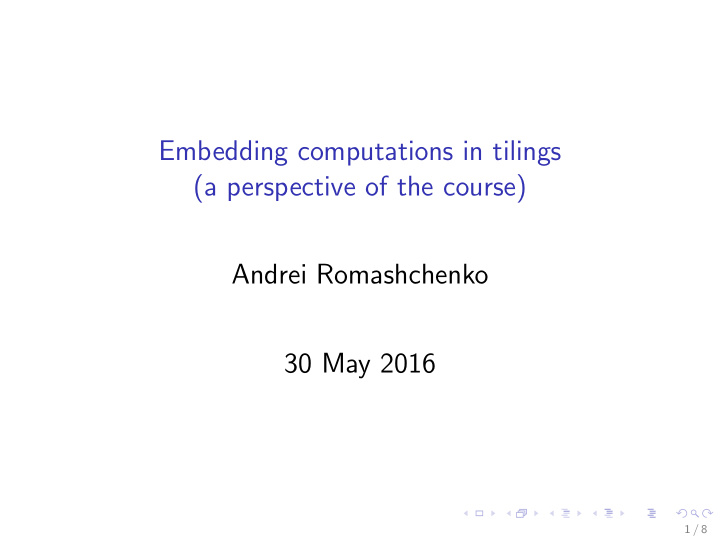 embedding computations in tilings a perspective of the