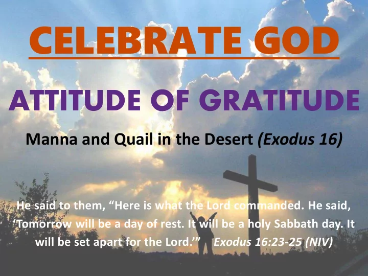 celebrate god