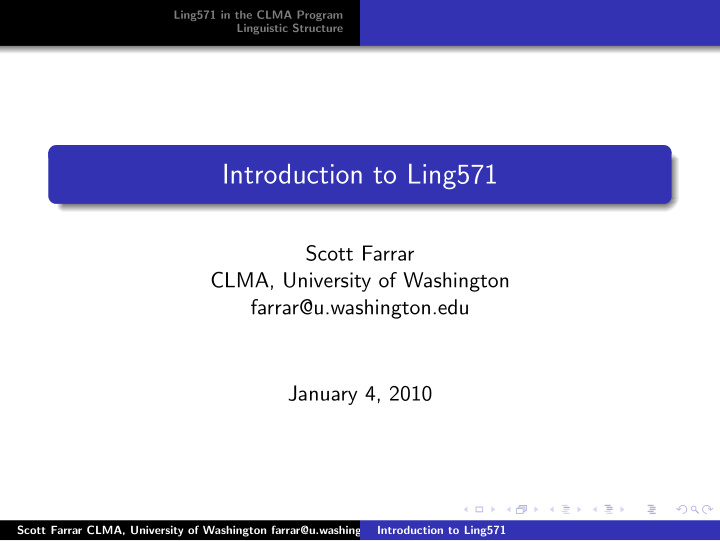 introduction to ling571
