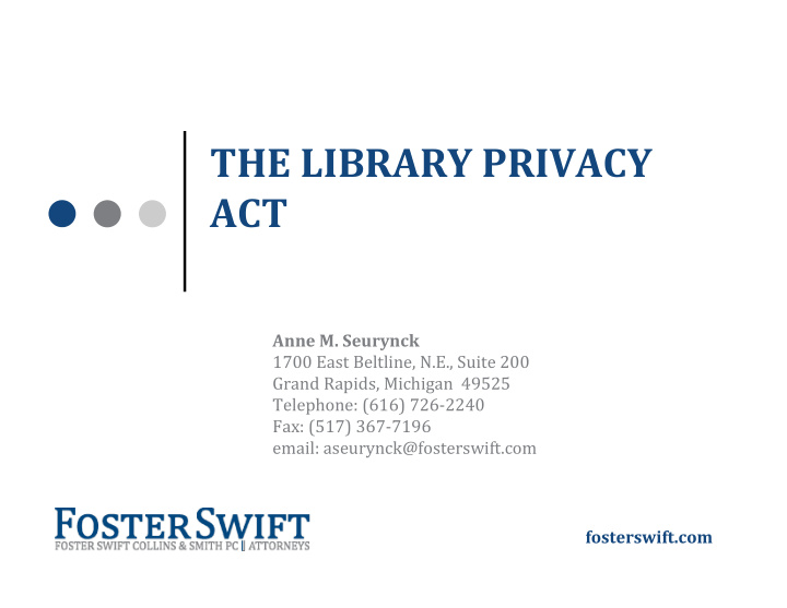 the library privacy act