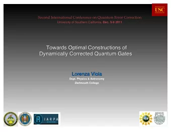 Towards Optimal Constructions of  Towards Optimal Constructions of  Dynamically Corrected Quantum