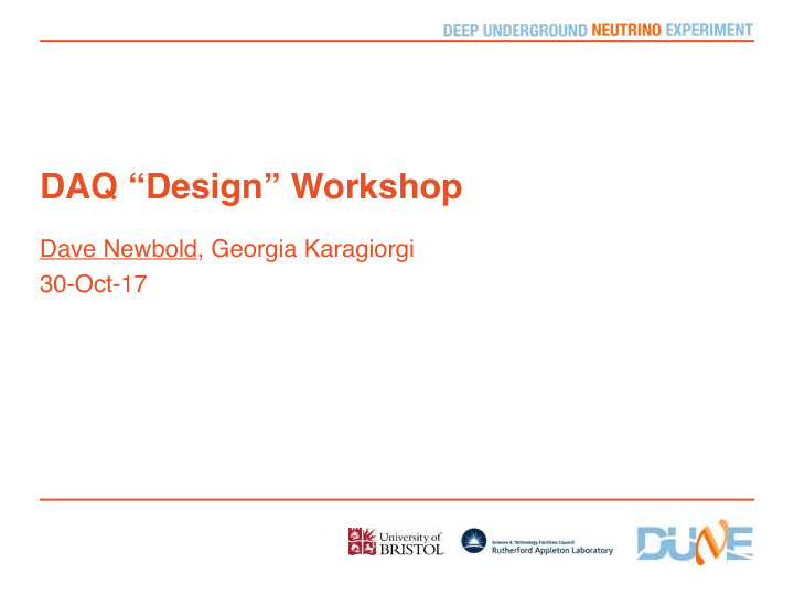 daq design workshop