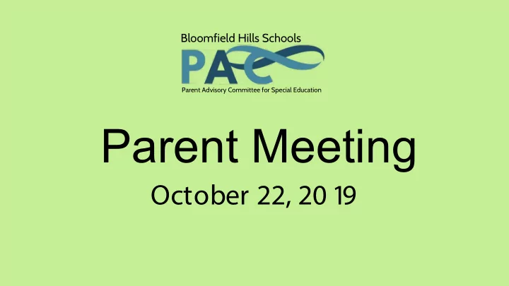 parent meeting