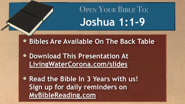 joshua 1 1 9
