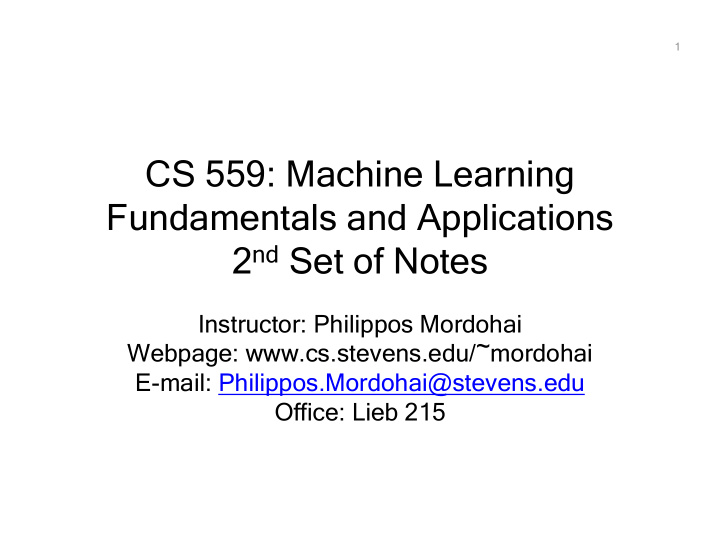 cs 559 machine learning fundamentals and applications 2