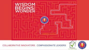 COLLABORATIVE INNOVATORS . COMPASSIONATE LEADERS  ENGLISH LANGUAGE AND LITERATURE  DEPARTMENT