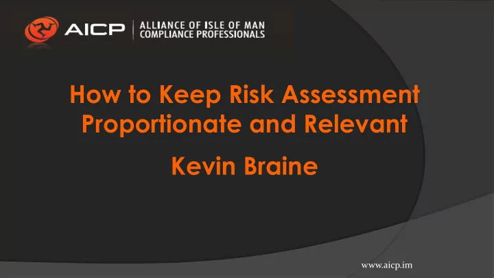 how to keep risk assessment