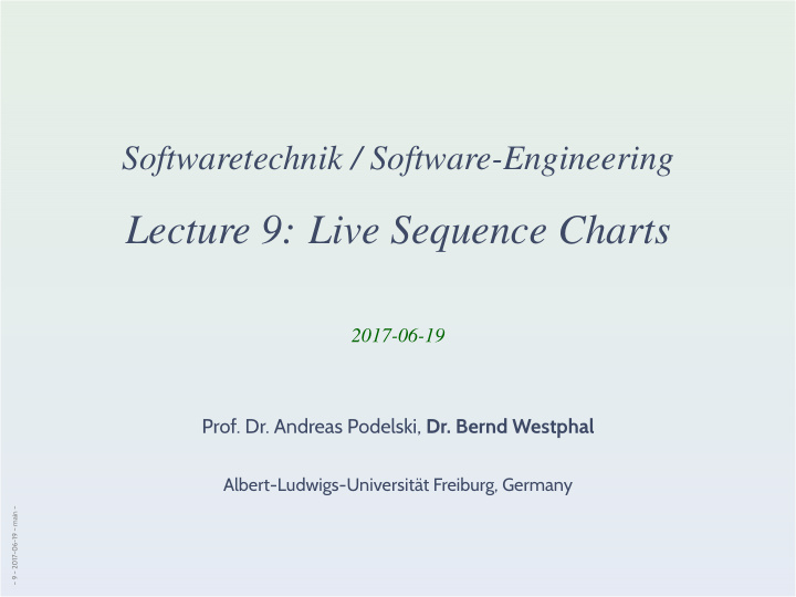 lecture 9 live sequence charts