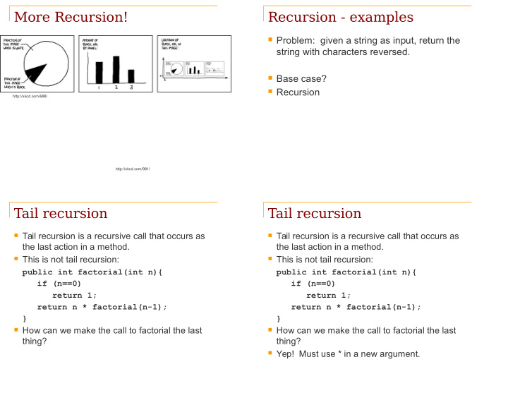 more recursion recursion examples