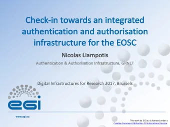 Che  heck-in  n towards  ds an  n integrated  d  aut  uthe  hentication  n and  nd aut  utho
