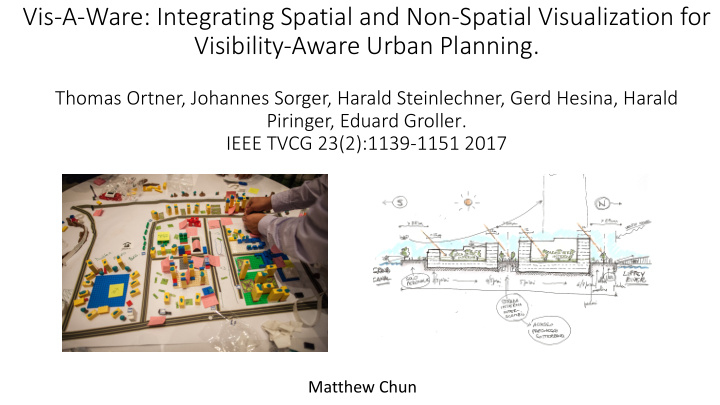 vis a ware integrating spatial and non spatial