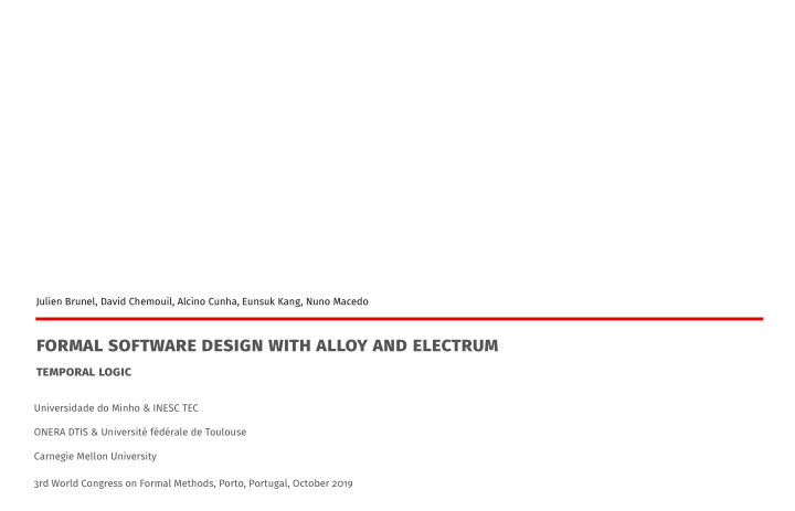 formal software design with alloy and electrum