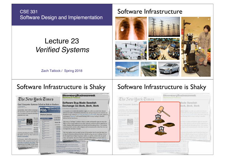 lecture 23 verified systems