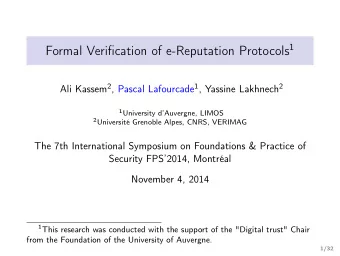 Reputation Systems Reputation systems: quantify the trust between  different users.  Application: