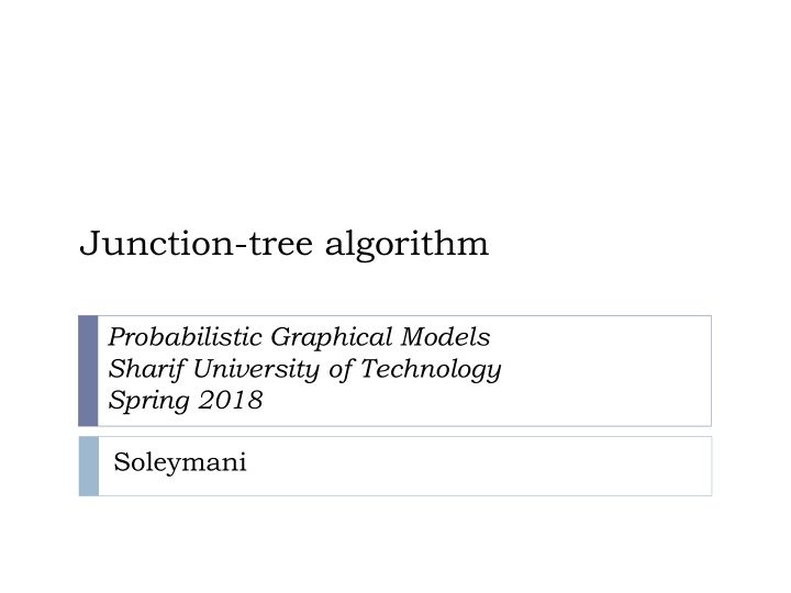 junction tree algorithm