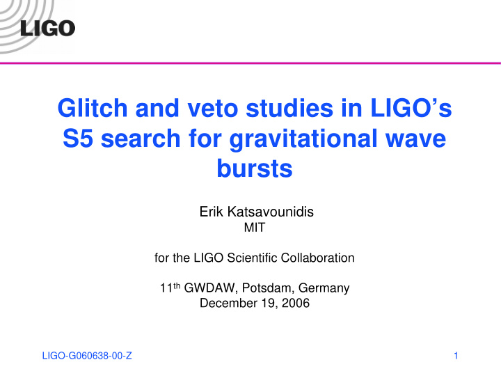 glitch and veto studies in ligo s s5 search for