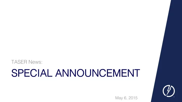 special announcement special announcement