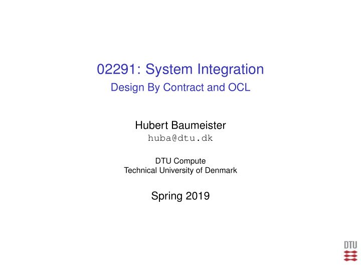02291 system integration