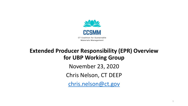 extended producer responsibility epr overview