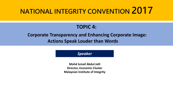 national integrity convention 2017