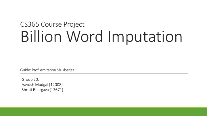 billion word imputation