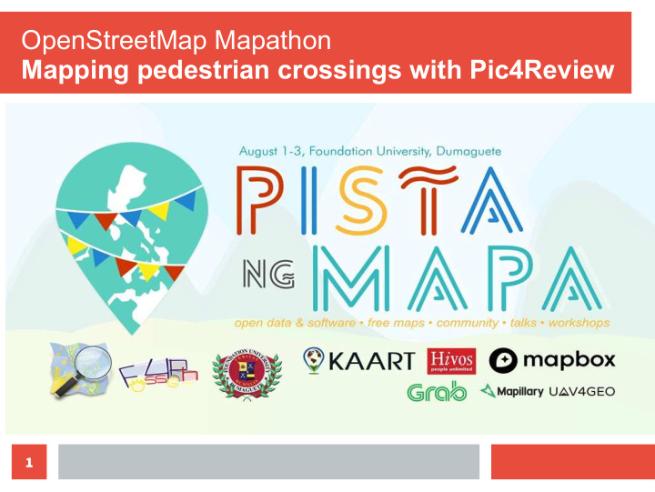 openstreetmap mapathon mapping pedestrian crossings with