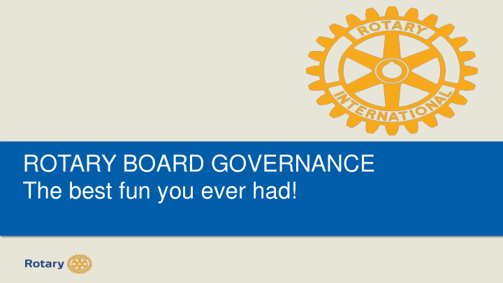 rotary board governance
