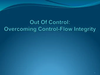 1    The problem  Address the problem of stopping determined attackers  from exploiting our