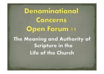 Essential Tenets 2007