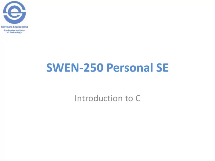 swen 250 personal se