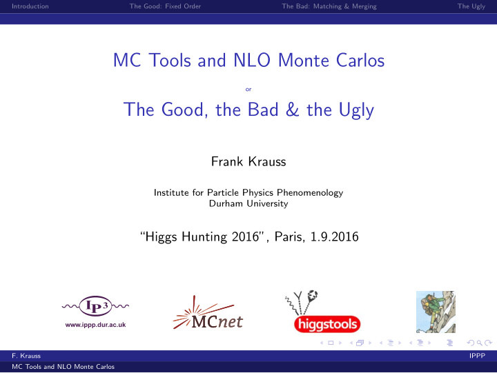mc tools and nlo monte carlos