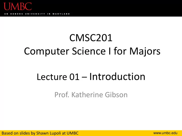 lecture 01 introduction