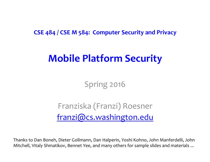 mobile platform security spring 2016 franziska franzi