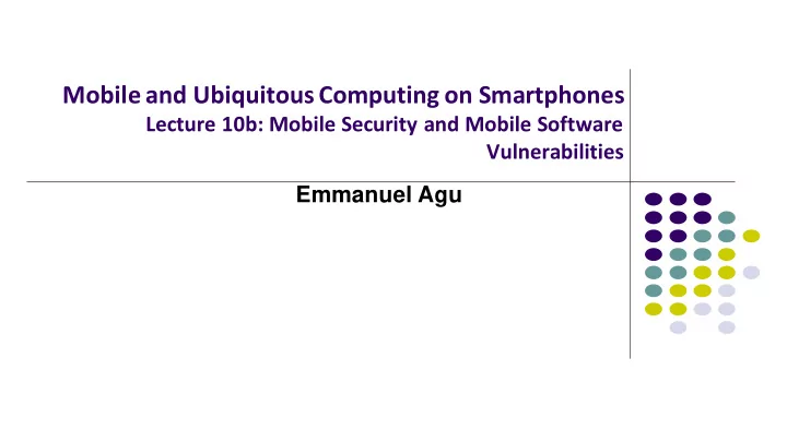 mobile and ubiquitous computing on smartphones