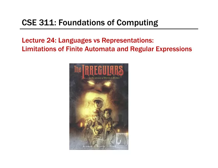 cse 311 foundations of computing