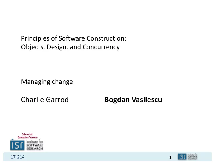 charlie garrod bogdan vasilescu