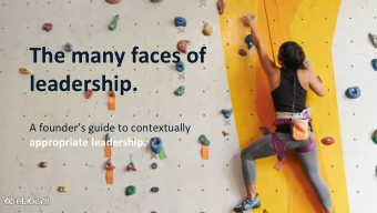 The many faces of  leadership.  A founders guide to contextually  appropriate leadership.  Today