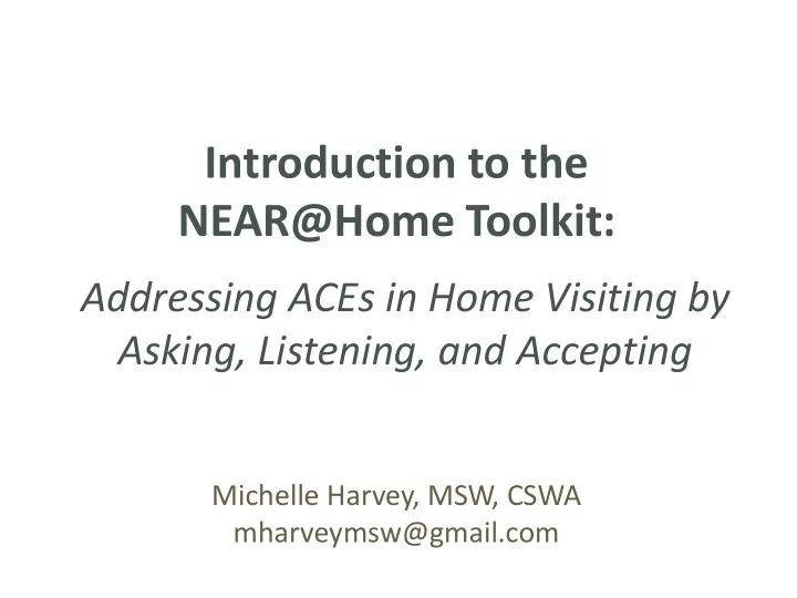 near home toolkit