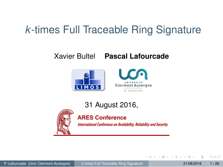 k times full traceable ring signature