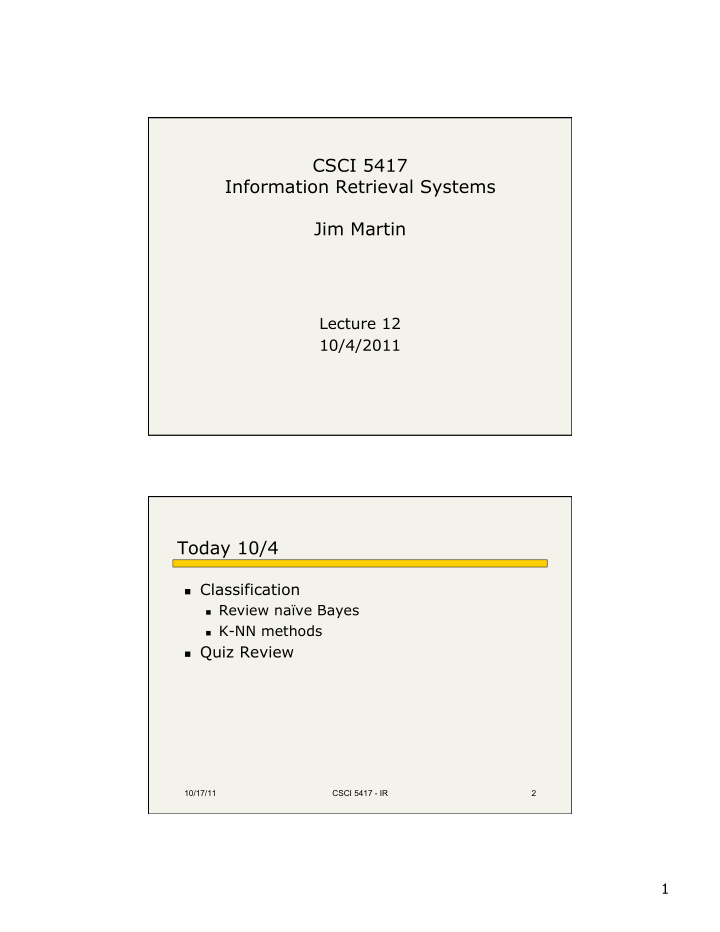 csci 5417 information retrieval systems